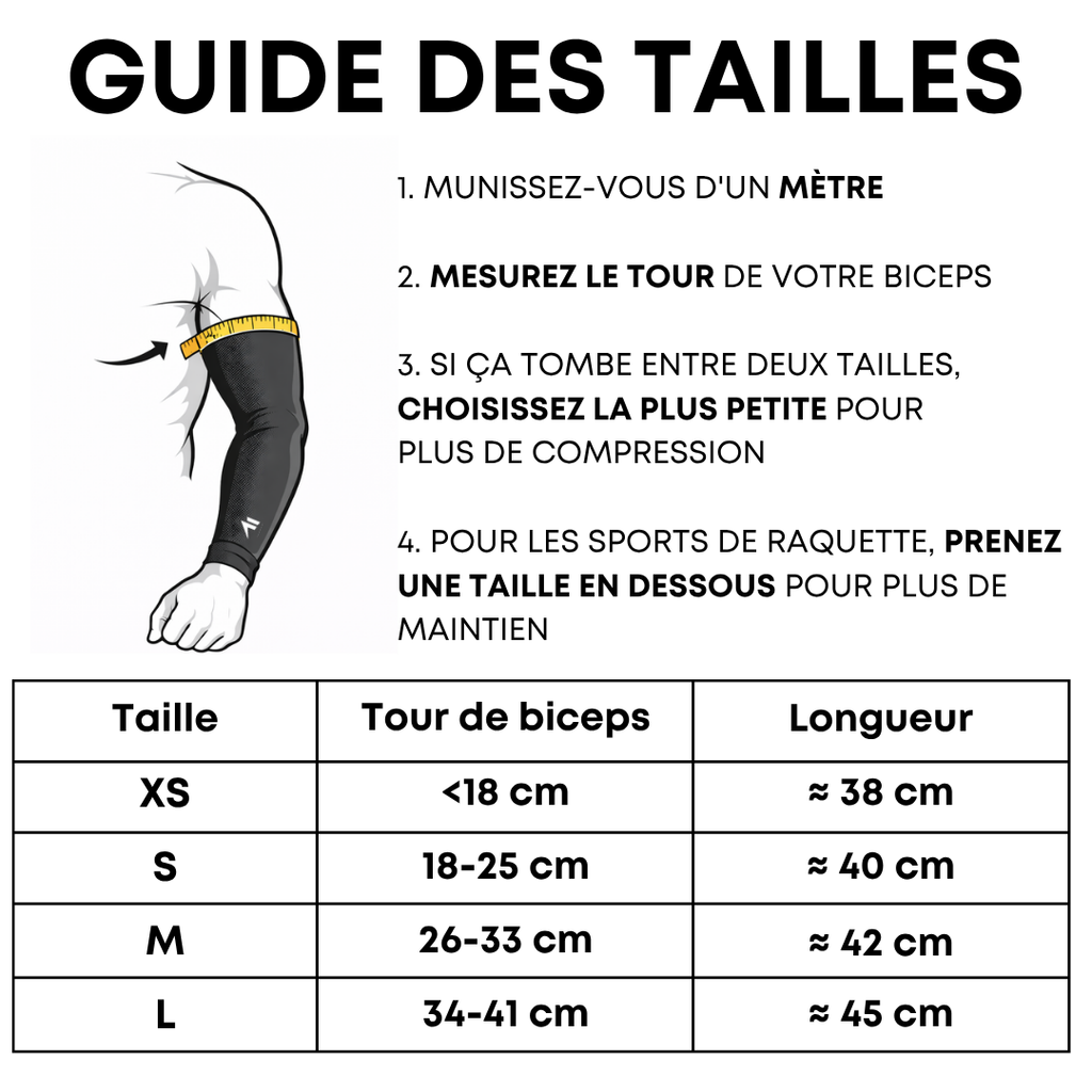 Manchons de compression pour bras