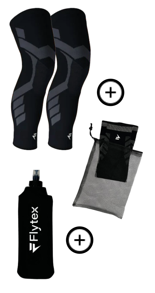 Pack sportif maintien genou + pochette de lavage